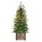 4ft. Pre-Lit Asheville Fir Artificial Christmas Tree with Wooden Crate Base, Clear Lights